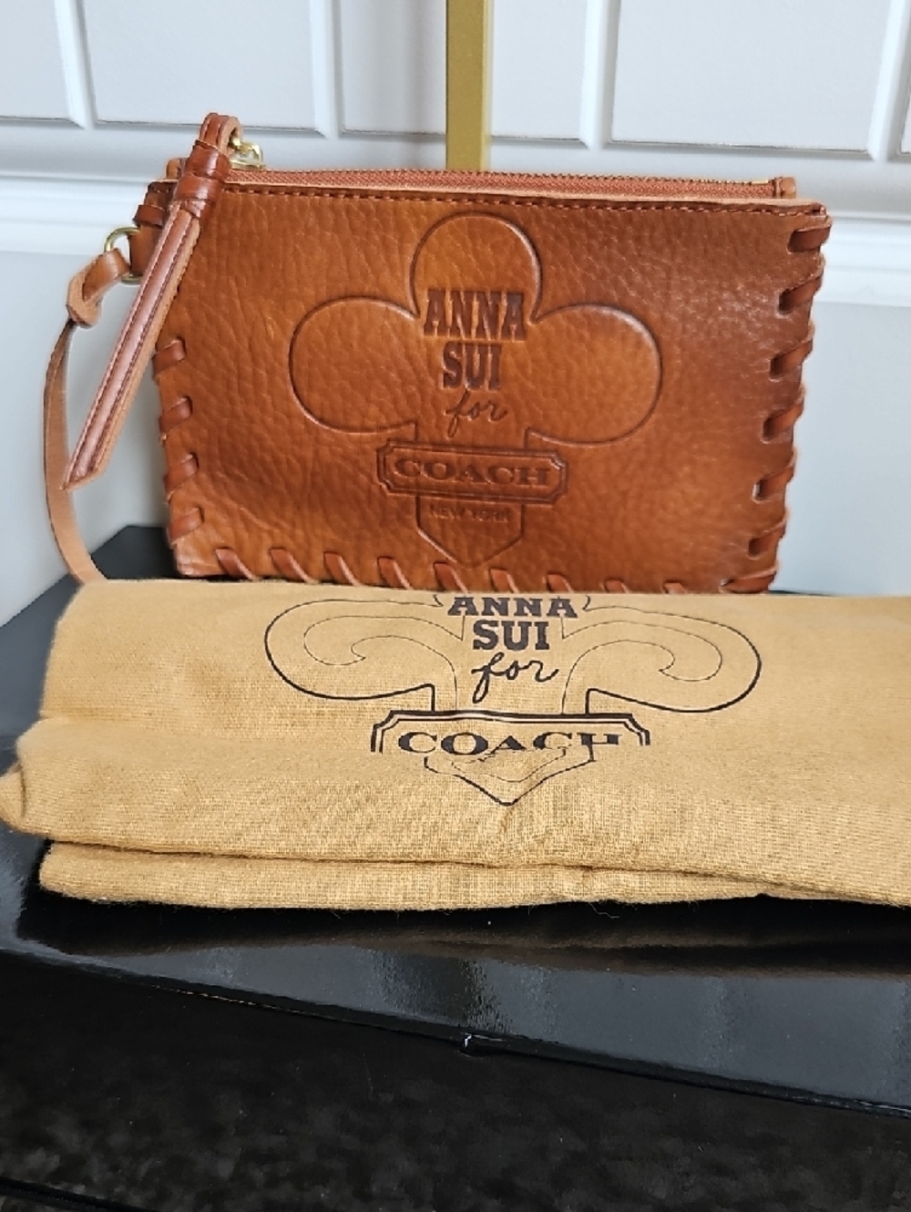 Coach x Anna Sui NWT 2012 Fleur-de-Lis Duffle Archival Piece Cognac Pebble Grain - Picture 12 of 15